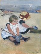 Mary Cassatt, Two Children on the Beach (mk09)